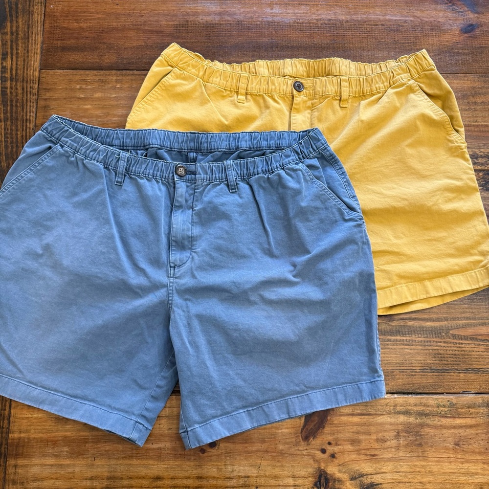 Lot Of 2 Chubbies Shorts 7” Inseam Men’s Size  XXL Yellow Blue.